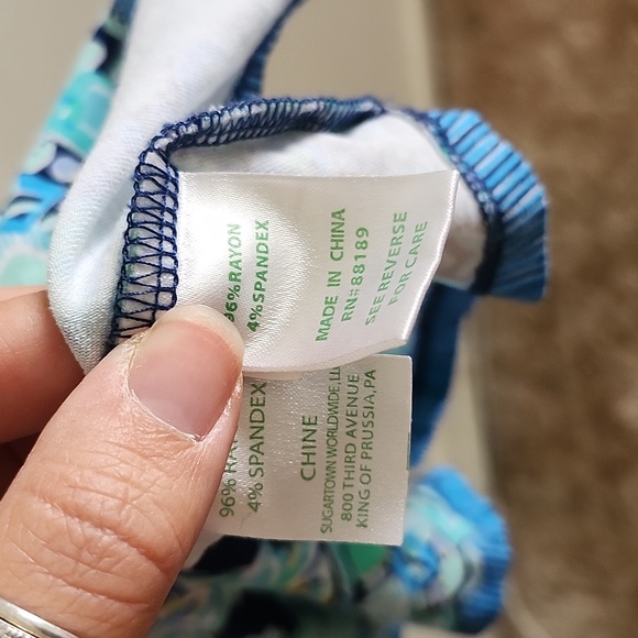 Lilly Pulitzer Vibrant Blue Romper Womens Small Tropical Resortwear - Picture 4 of 6